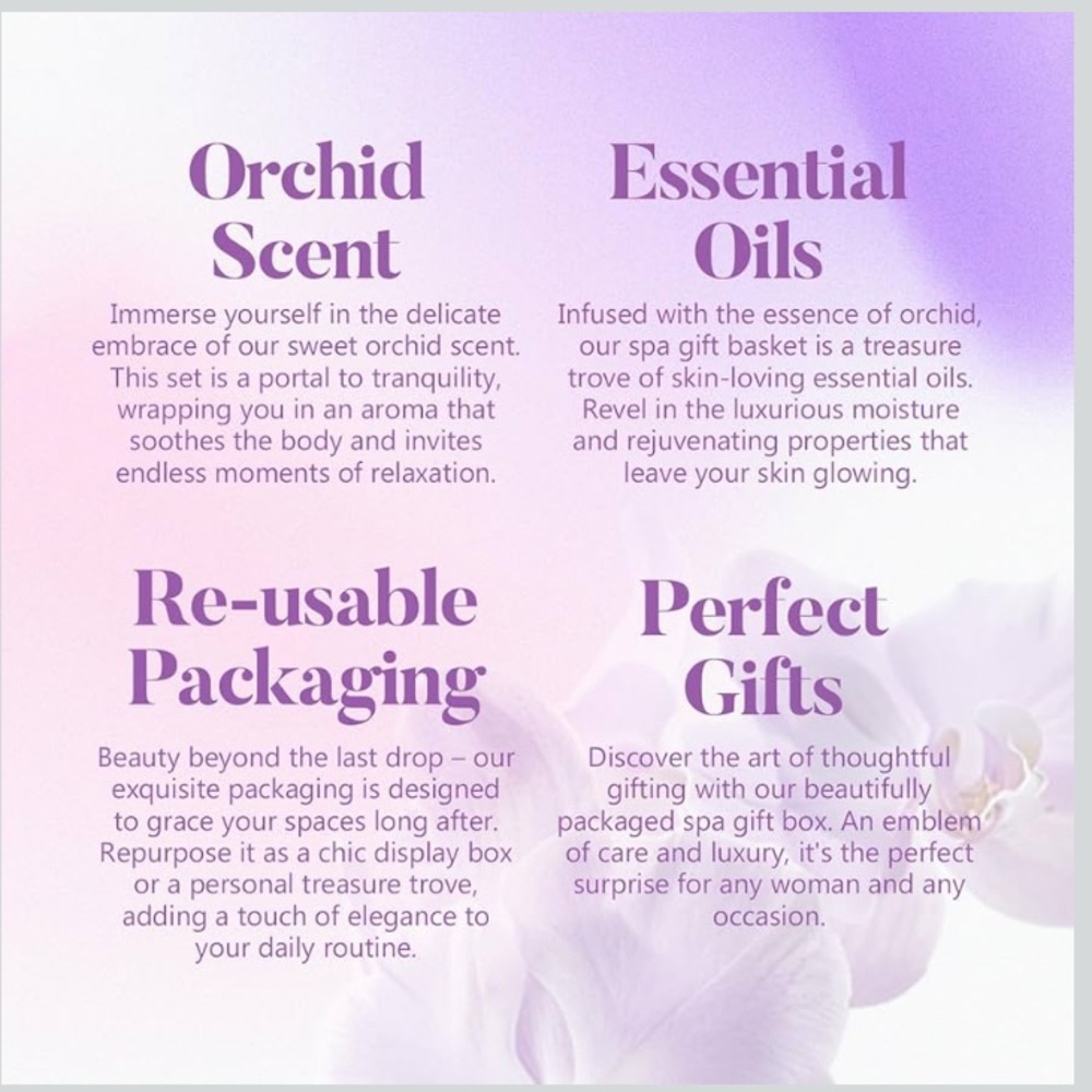 Body & Earth Deluxe 5 Piece Gift Set - Orchid - Picture 7 of 8